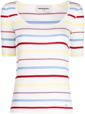 Sonia Rykiel striped short-sleeve T-shirt - White