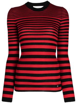Sonia Rykiel striped wool jumper - Red