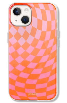 Sonix Checkmate MagSafe® Compatible iPhone14, 14 Plus & 14 Pro Case in Pink/Orange 