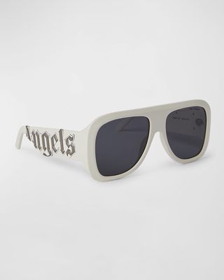 Sonoma White Acetate Aviator Sunglasses