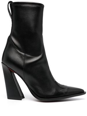 Sonora 100mm pull-on leather boots - Black