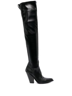 Sonora 110mm leather boots - Black