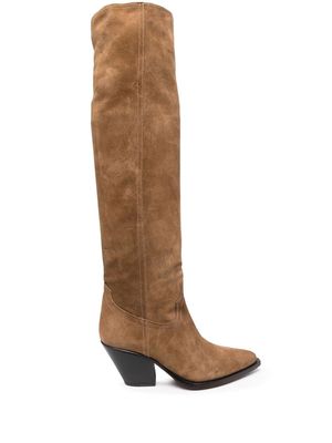 Sonora 70mm suede boots - Brown