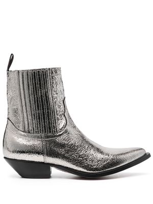 Sonora calf-length cowboy boots - Silver