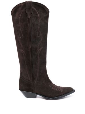 Sonora Hermosa 50mm suede knee-boots - Brown