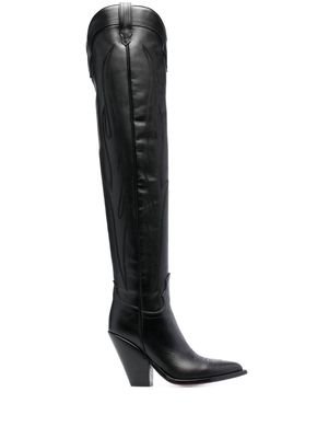 Sonora Hermosa 90mm decorative-stitching boots - Black