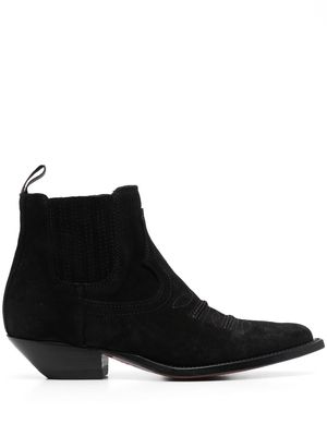 Sonora Hidalgo 45mm suede ankle boots - Black