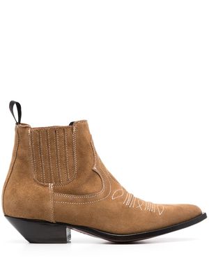 Sonora Hidalgo 45mm suede ankle boots - Brown