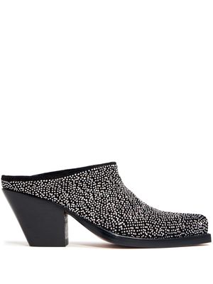 Sonora Leon Rock 85mm suede mules - Black