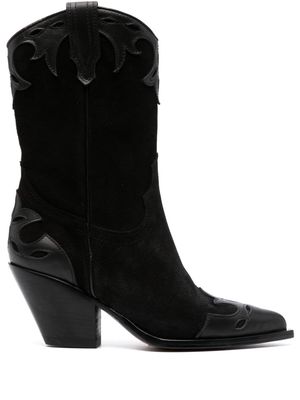 Sonora Rodeo 70mm suede cowboy boots - Black