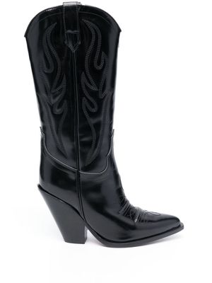 Sonora Santa Fe 110mm leather cowboy boots - Black