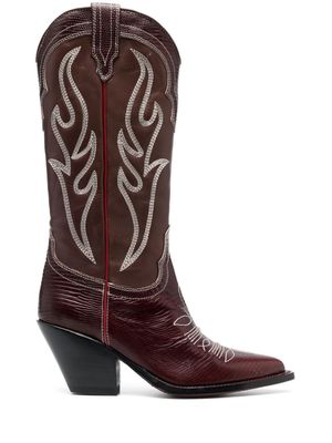 Sonora Santa Fe 85mm pointed-toe boots - Brown