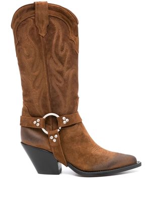 Sonora Santa Fe belted suede boots - Brown