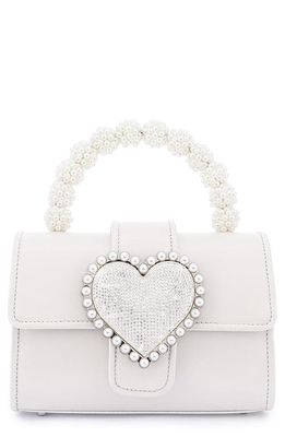 SOPHIA WEBSTER Amora Imitation Pearl Top Handle Bag in White