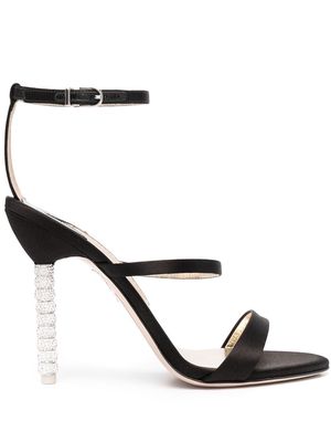 Sophia Webster Faw crystal-heeled sandals - Black