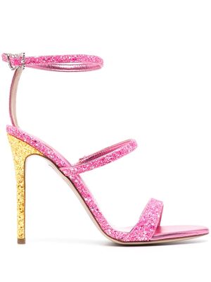 Sophia Webster glitter-detailed heeled sandals - Pink