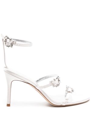 Sophia Webster Grace 80mm crystal-embellished sandals - White