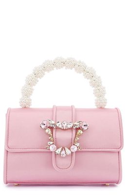 SOPHIA WEBSTER Margaux Imitation Pearl Top Handle Bag in Blossom Pink