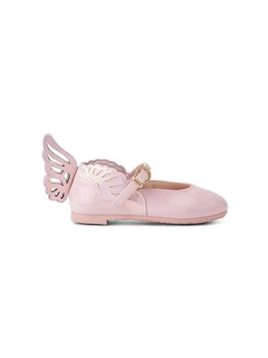 Sophia Webster Mini butterfly-appliqué leather ballerinas - Pink