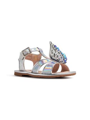 Sophia Webster Mini butterfly-detail flat sandals - Silver