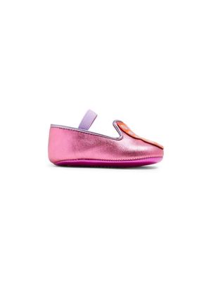 Sophia Webster Mini Butterfly wing-embellished ballerina shoes - Pink