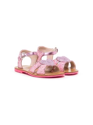 Sophia Webster Mini crystal-embellished leather sandals - Pink