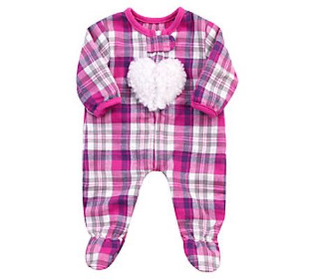 Sophia's 15" Doll Hot Pink Flannel Sleeper w/ H eart