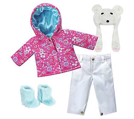 Sophia's 18" Doll Print Parka, Snowboard Pants, Boots & Hat