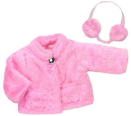 Sophia's by Teamson Kids 18" Doll Fur Coat and Earmuff Set