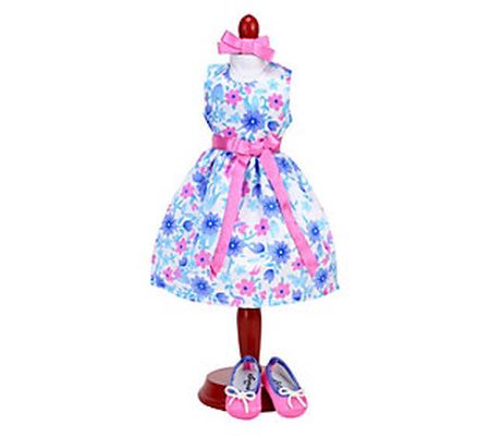 Sophia's by Teamson Kids Floral Dress and Shoes for 14.5" Doll