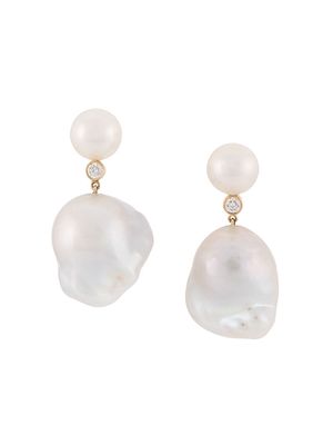 Sophie Bille Brahe 14kt gold diamond Venus earrings - White