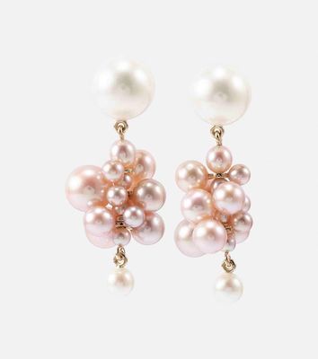 Sophie Bille Brahe Botticelli 14kt gold earrings with pearls