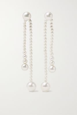 Sophie Bille Brahe - Grand Ruban De Perle 14-karat Gold Pearl Earrings - one size