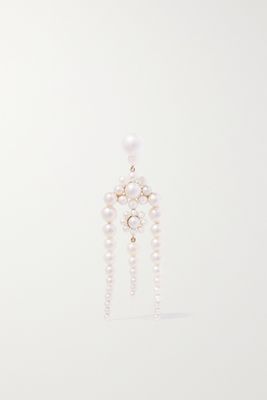 Sophie Bille Brahe - Jardin De Fleurs 14-karat Gold Pearl Single Earring - White