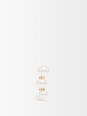 Sophie Bille Brahe - Lien Des Perles Pearl & 14kg Gold Single Earring - Womens - Pearl