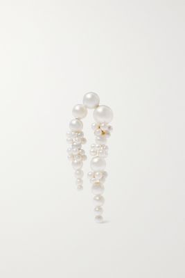 Sophie Bille Brahe - Palais De Nuit 14-karat Gold Pearl Single Earring - White