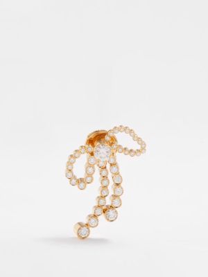 Sophie Bille Brahe - Rosette Bow Diamond & 18kt Gold Single Earring - Womens - Gold Multi