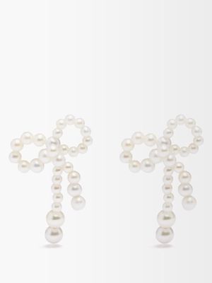 Sophie Bille Brahe - Rosette De Perles Small Pearl & 14kt Gold Earrings - Womens - Pearl