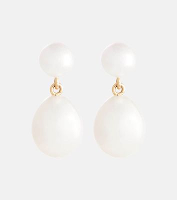 Sophie Bille Brahe Venus L'eau 14kt gold earrings with pearls