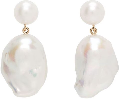 Sophie Bille Brahe White Pearl Venus Blanc Earrings