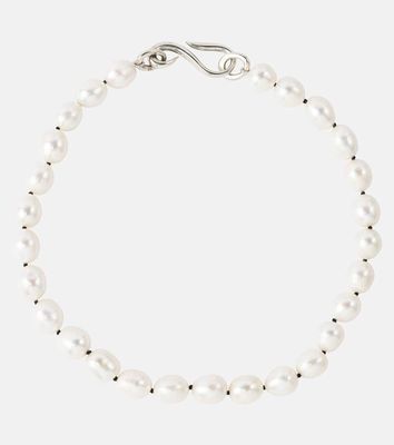 Sophie Buhai Deco Collar sterling silver necklace with pearls