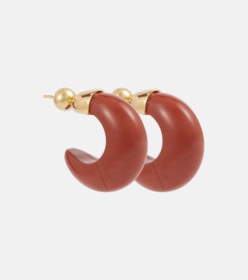 Sophie Buhai Donut 18kt gold vermeil and jasper hoop earrings