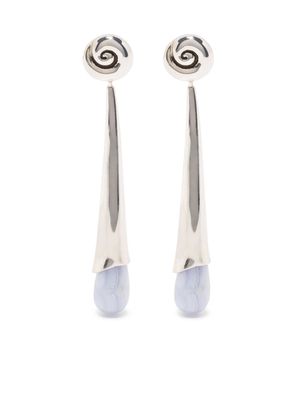 Sophie Buhai Nautilus chalcedony earrings - Silver
