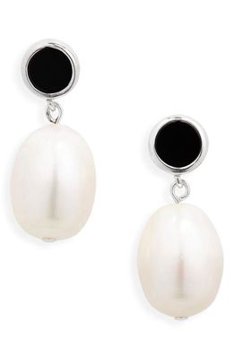 Sophie Buhai Neue Pearl Drop Earrings in Onyx