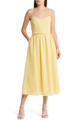 Sophie Rue Cami Belted Dress in Yellow Gingham
