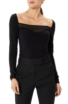 Sophie Rue Clere Square Neck Top in Black
