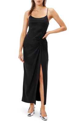 Sophie Rue Mal Ruched Slipdress in Black 