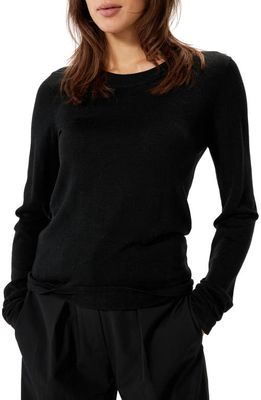 Sophie Rue Soho Wool & Silk Knit Top in Black