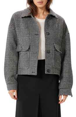 Sophie Rue Watson Houndstooth Boxy Jacket in Black/White Plaid