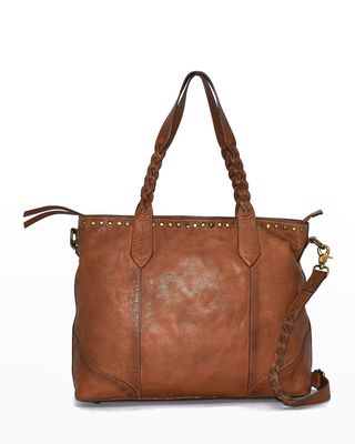 Soraya Zip Leather Shopper Tote Bag